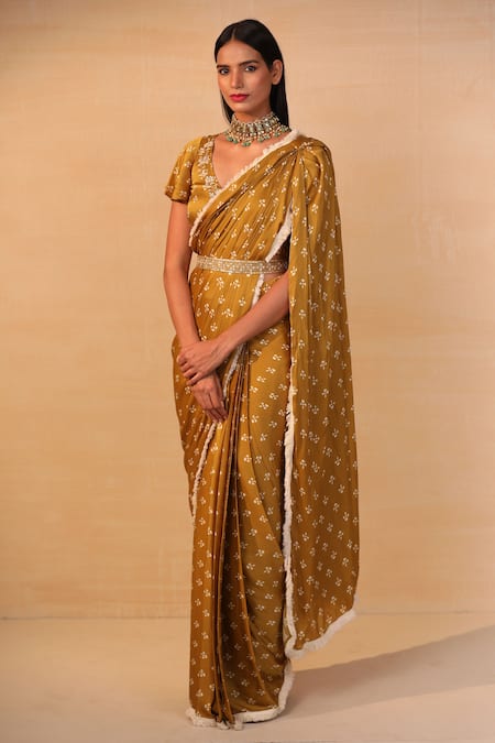 Esha Koul Printed Pre-Draped Saree Set 