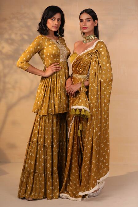 Esha Koul_Yellow Fringe Tassel Potli Bag _Online_at_Aza_Fashions