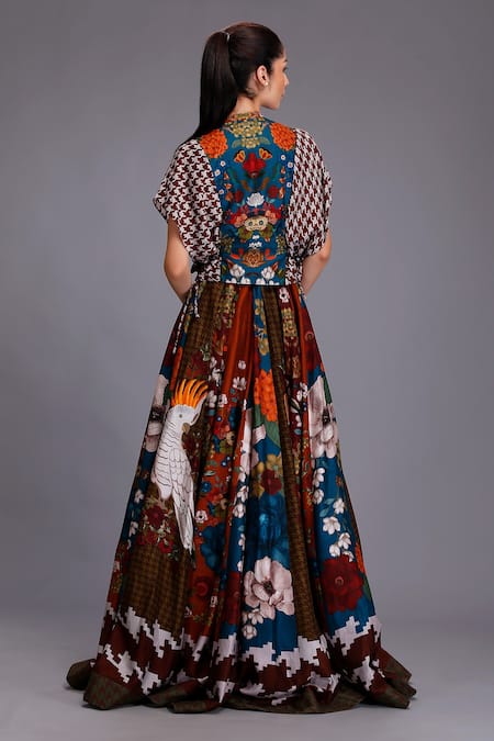 Alpona Designs By Soham Acharya Printed Lehenga & Crop Top Set 