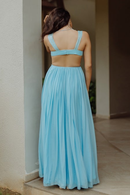 Pinup By Astha Elinor Ruched Cut-Out Gown 