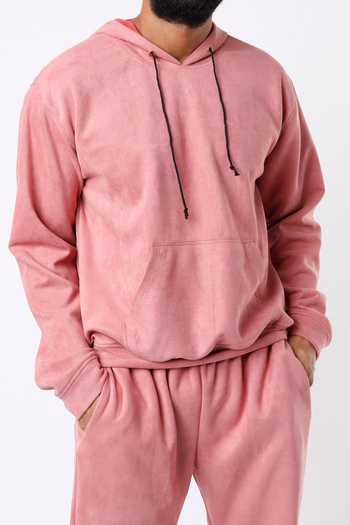 Buy Emblaze Pink Suede Hoodie And 