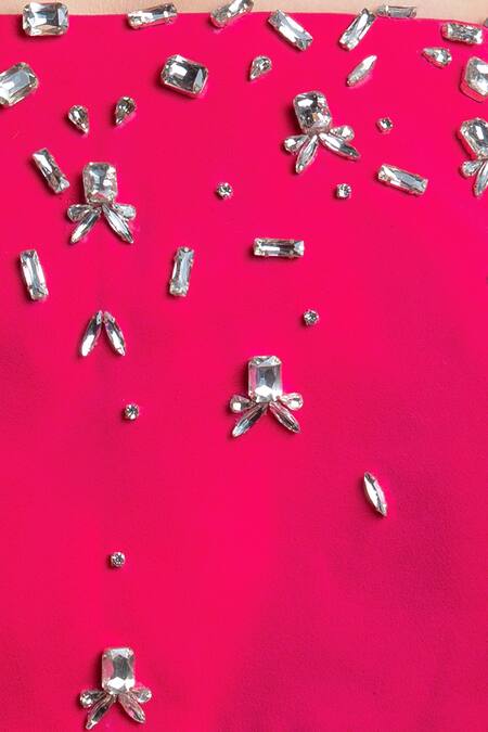 Shop_Emblaze_Pink Viscose Stone Straight Embellished Crop Top And Pant Set  _Online_at_Aza_Fashions