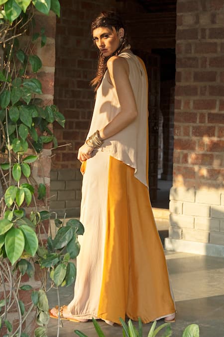 Enech Colour Block Kurta with Palazzo 