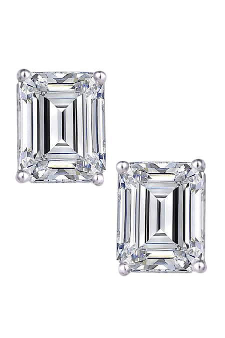 Swarovski Originally Pierced Earrings rhodium-plated cubic zirconia white/ crystal white pearl - Crystocraft
