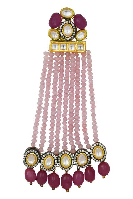 Joules By Radhika Gold Plated Kundan Polki Chandeliers Online at Aza Fashions Joules By Radhika_Gold Plated Kundan Polki Chandeliers_Online_at_Aza_Fashions