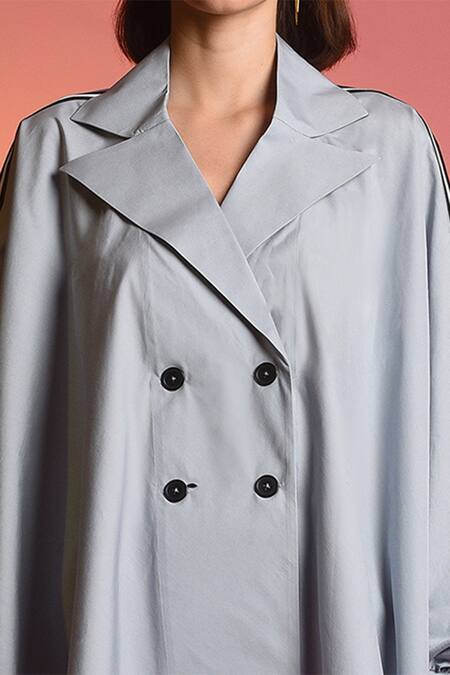 Shop Echostudio Blue Cotton Lapel Collar Kaftan Top Online at Aza Fashions Shop_Echostudio_Blue Cotton Lapel Collar Kaftan Top _Online_at_Aza_Fashions