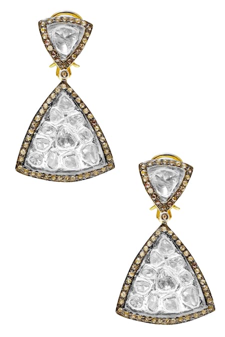 The Alchemy Studio Triangle Uncut Diamond Danglers 