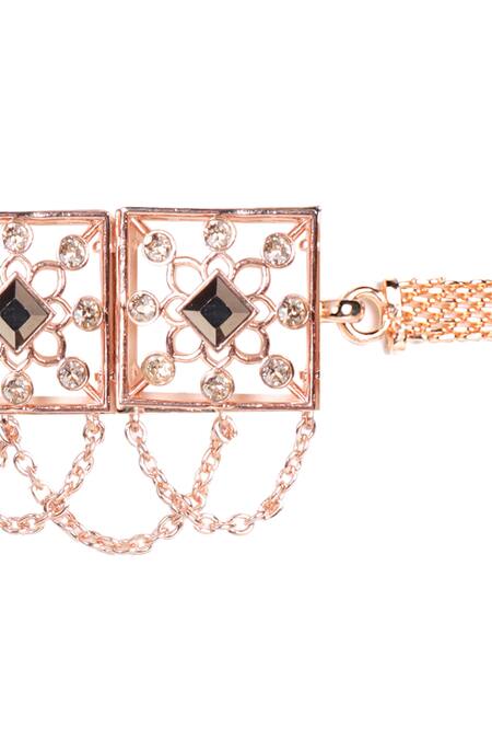 Esme By Aashna Dalmia Gold Plated Crystal Geometric Choker Online at Aza Fashions Esme By Aashna Dalmia_Gold Plated Crystal Geometric Choker _Online_at_Aza_Fashions