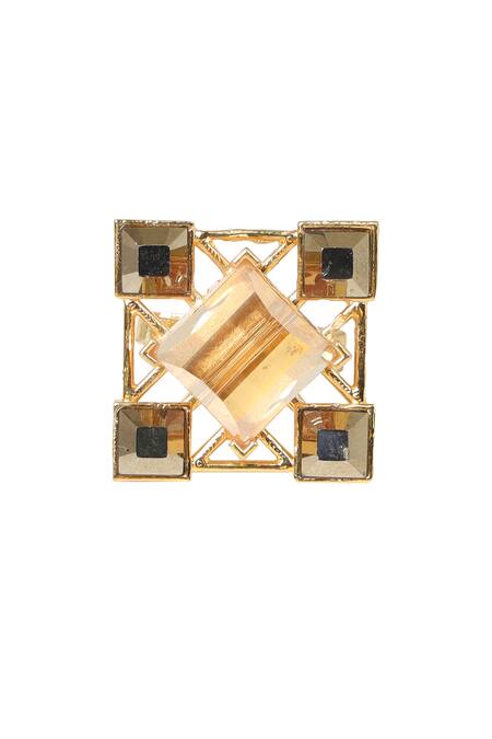 Buy Esme By Aashna Dalmia Gold Plated Embellished Geometric Crystal Stud Earrings Online at Aza Fashions Buy_Esme By Aashna Dalmia_Gold Plated Embellished Geometric Crystal Stud Earrings _Online_at_Aza_Fashions
