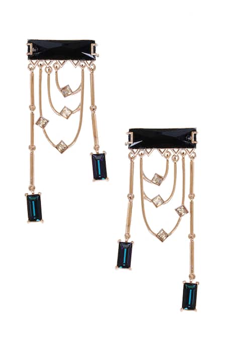 Esme By Aashna Dalmia Crystal Chain Danglers 