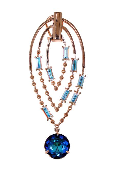 Shop Esme By Aashna Dalmia Gold Plated Artificial Stones Crystal Cutwork Danglers at Aza Fashions Shop_Esme By Aashna Dalmia_Gold Plated Artificial Stones Crystal Cutwork Danglers _at_Aza_Fashions