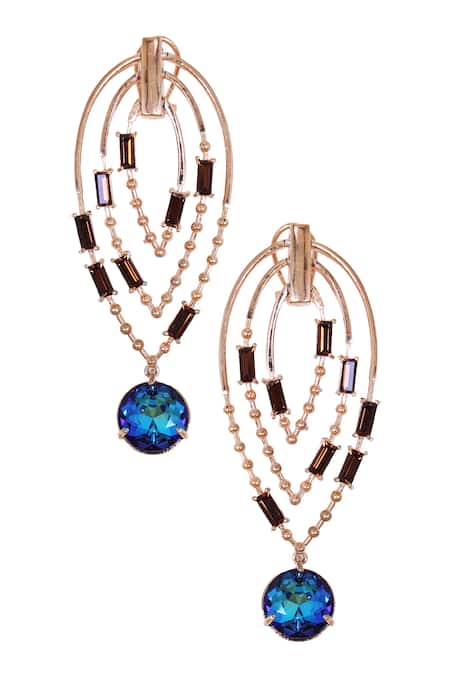 Esme by Aashna Dalmia Crystal Cutwork Danglers 