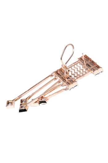 ESME Gold Plated Crystals, Cut Work Gold-tone Danglers With Online at Aza Fashions ESME_Gold Plated Crystals, Cut Work Gold-tone Danglers With _Online_at_Aza_Fashions