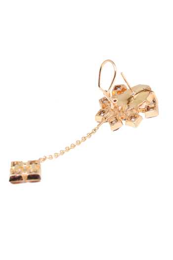 ESME_Gold Plated Crystals Gold-tone Geometric Chain Danglers _Online_at_Aza_Fashions