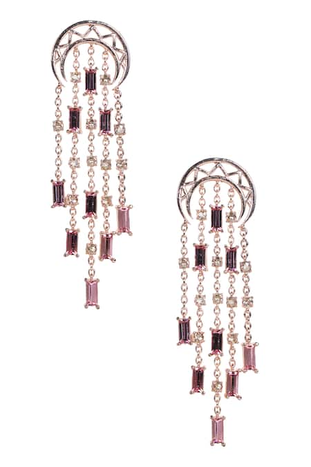 Esme By Aashna Dalmia Tiered Crystal Danglers 