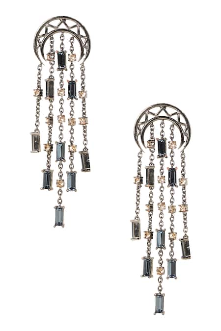 Esme By Aashna Dalmia Tiered Crystal Danglers 