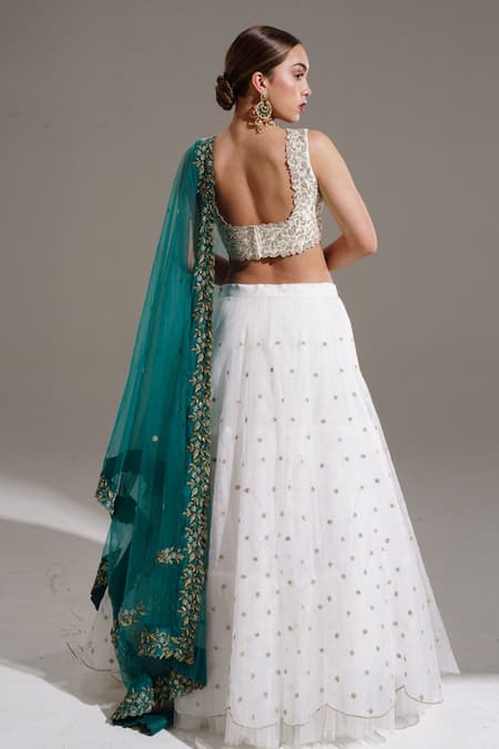 Shloka Sudhakar Floral Embroidered Lehenga Set 