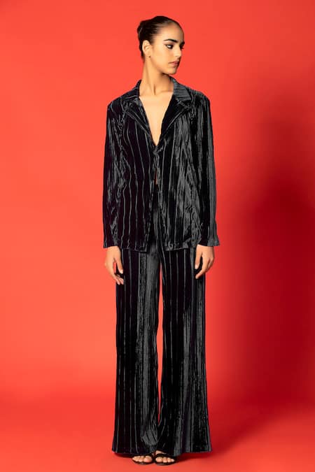 Evra By Nikita Velvet Blazer & Pant Set 