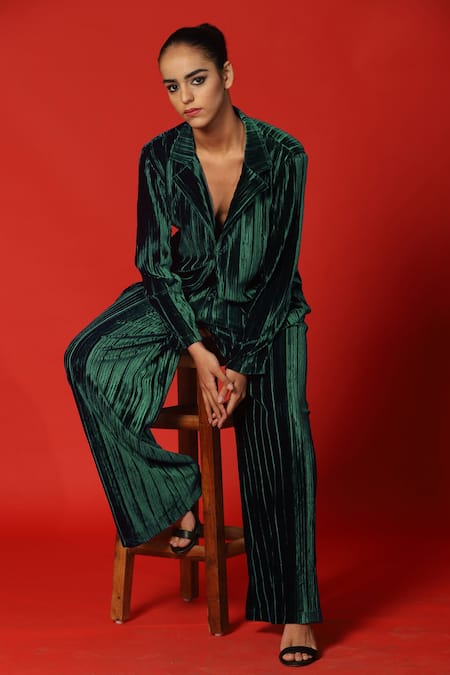 Evra By Nikita Velvet Blazer & Pant Set 