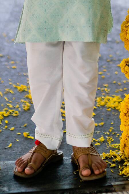 Buy Little Luxury Green Cotton, Silk Embroidery Kurta Set Online at Aza Fashions Buy_Little Luxury_Green Cotton, Silk Embroidery Kurta Set _Online_at_Aza_Fashions