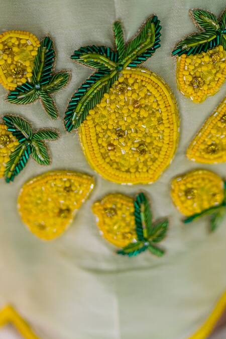 Shop Little Luxury White Tussar, Organza Beads, Embroidery Lehenga Set Online at Aza Fashions Shop_Little Luxury_White Tussar, Organza Beads, Embroidery Lehenga Set _Online_at_Aza_Fashions