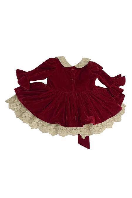 Shop_Jasmine And Alaia_Red Velvet, Dress_Online_at_Aza_Fashions