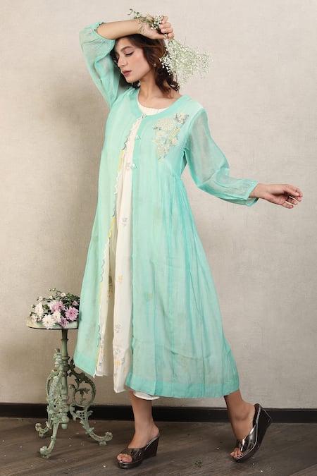 Falguni.Foram Floral Print Dress With Jacket 