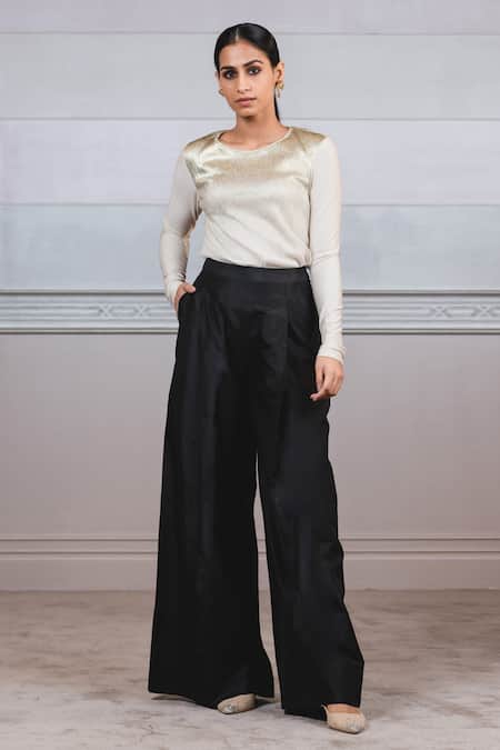 Tarun Tahiliani Pleated Flared Pants 