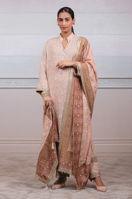 Tarun Tahiliani Chikankari Embroidered Kurta Set 