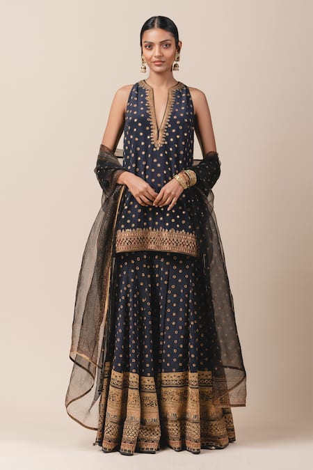 Tarun Tahiliani Printed Kurta Sharara Set 