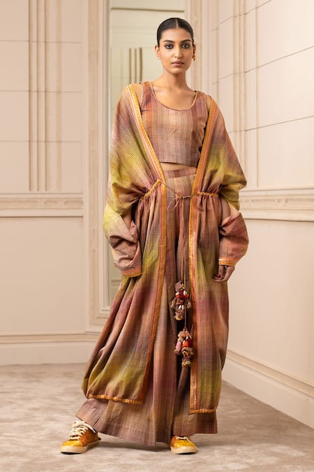 Tarun Tahiliani Handloom Jacket & Trousers Set 