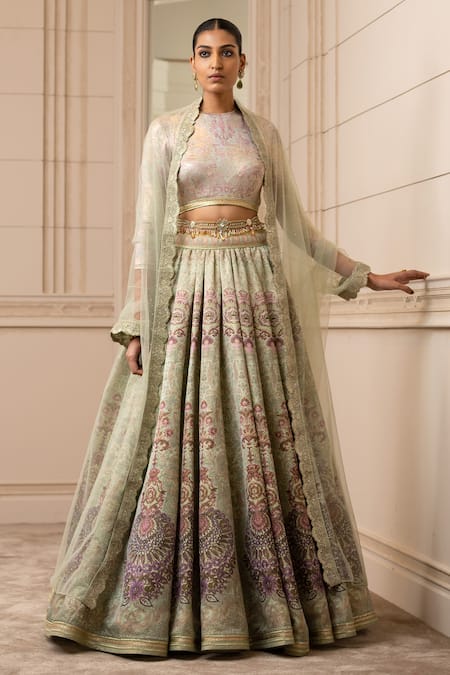 Tarun Tahiliani Floral Print Lehenga & Cape Set 