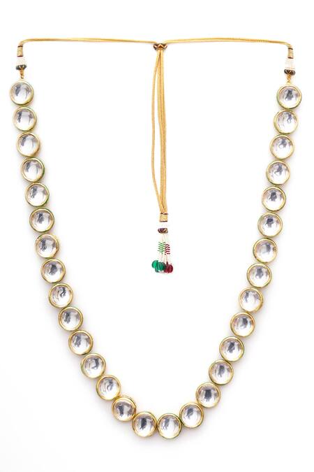Buy Ruby Raang Gold Kundan Studded Necklace Online at Aza Fashions Buy_Ruby Raang_Gold Kundan Studded Necklace _Online_at_Aza_Fashions
