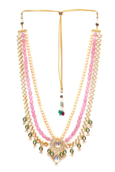 Buy Ruby Raang Multi Color Kundan Drop Necklace Online at Aza Fashions Buy_Ruby Raang_Multi Color Kundan Drop Necklace _Online_at_Aza_Fashions