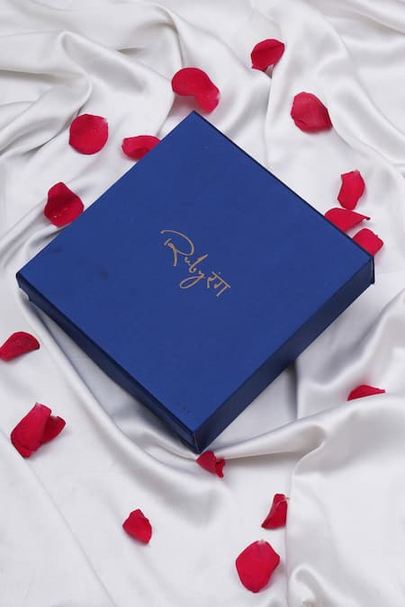 Buy Ruby Raang Blue Bead And Kundan Embellished Necklace Online at Aza Fashions Buy_Ruby Raang_Blue Bead And Kundan Embellished Necklace _Online_at_Aza_Fashions