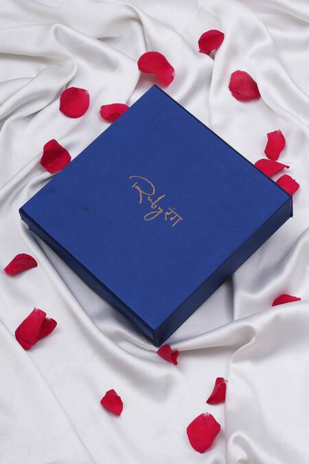 Shop Ruby Raang Gold Kundan Studded Necklace Online at Aza Fashions Shop_Ruby Raang_Gold Kundan Studded Necklace _Online_at_Aza_Fashions