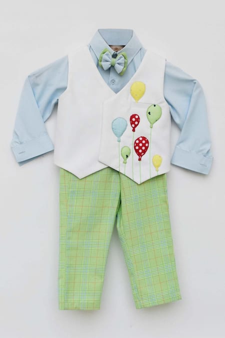 FAYON KIDS Balloon Motif Waistcoat & Pant Set 