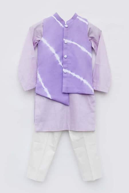 FAYON KIDS Printed Nehru Jacket & Kurta Set 