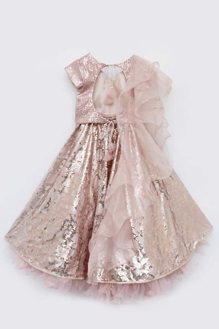 Fayon Kids Sequin Embellished Lehenga Set 