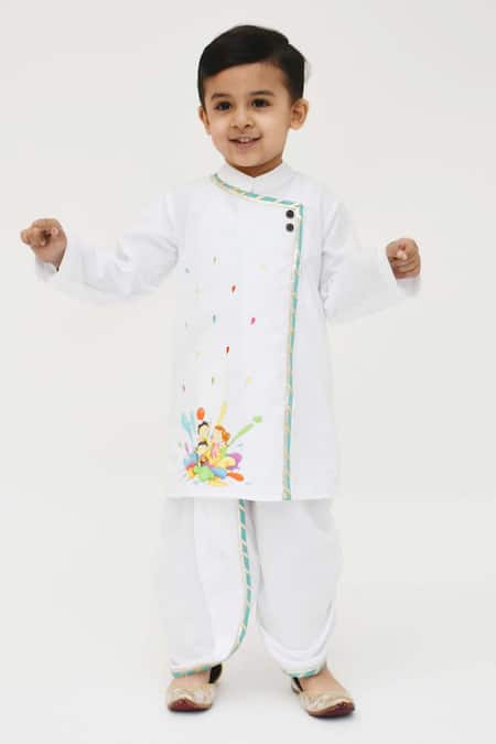 FAYON KIDS Cotton Kurta & Dhoti Pant Set 