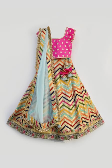 Fayon Kids Silk Lehenga Set