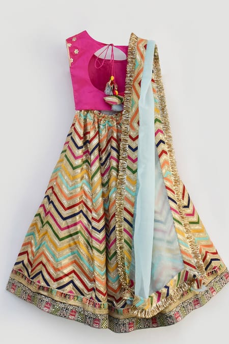 Fayon Kids Silk Lehenga Set