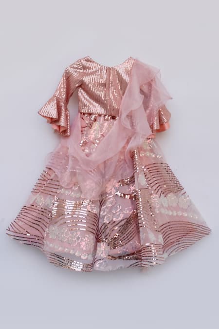 Fayon Kids Sequin Embroidered Lehenga Set 