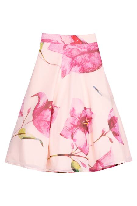 Buy_Free Sparrow_Purple Georgette Printed Lehenga Set_Online_at_Aza_Fashions