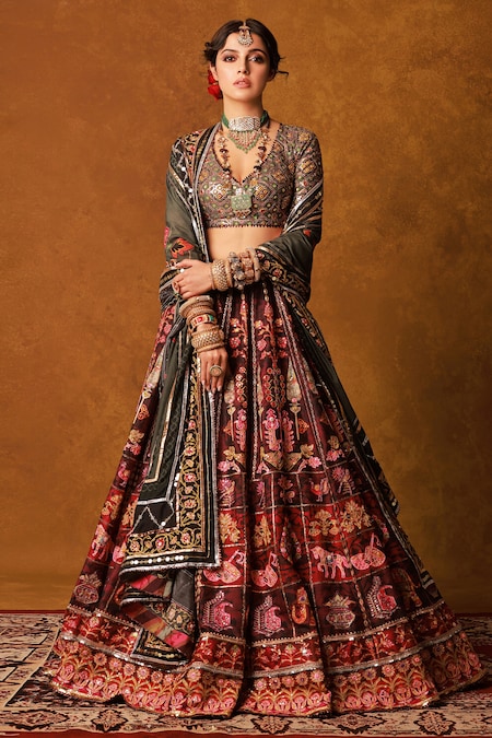 Mayyur Girotra Couture Embroidered Lehenga Set 