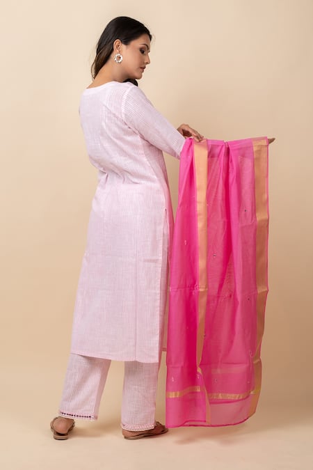 Kalakaari By Sagarika Cotton Striped Kurta Set 