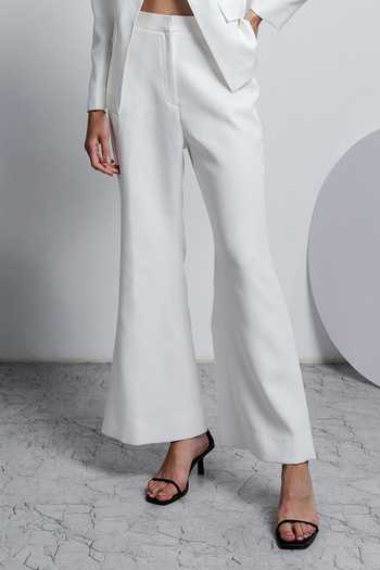 Buy_Zosia_White Banana Crepe Collared Neck Blazer And Pant Set_Online_at_Aza_Fashions