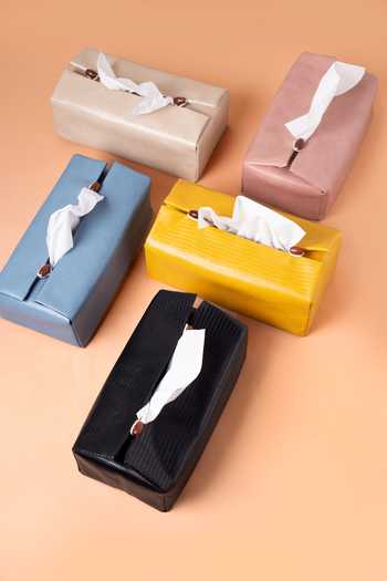 Buy Firefly Yellow Woven Tissue Box Cover at Aza Fashions Buy_Firefly_Yellow Woven Tissue Box Cover_at_Aza_Fashions