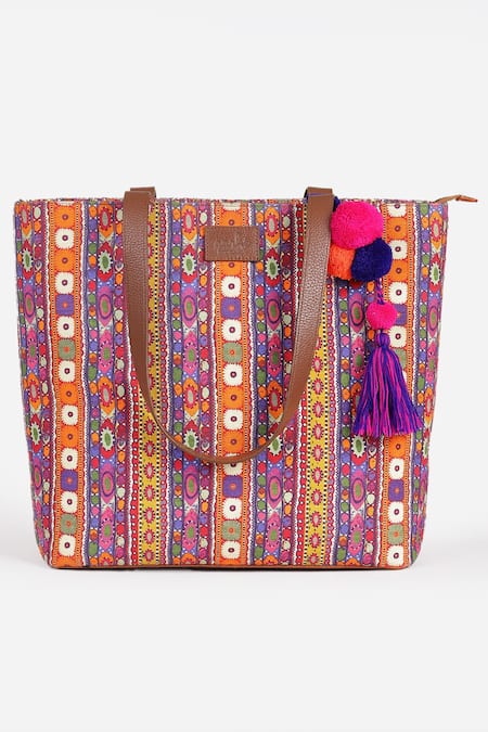 Aarke Ritu Kumar Multi Color Printed Tote Bag