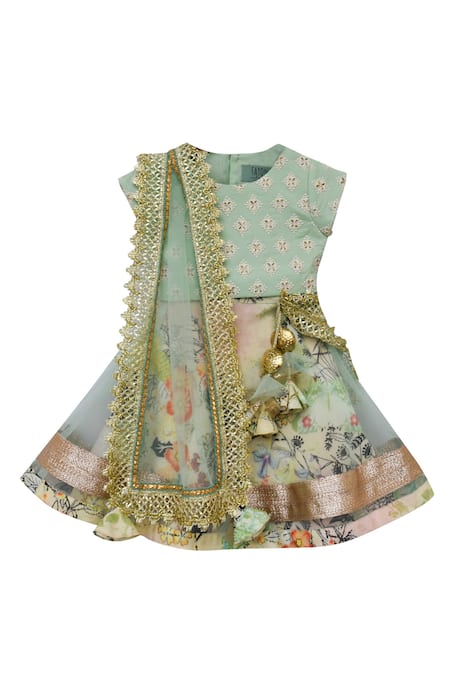 FAYON KIDS Printed Lehenga Set 